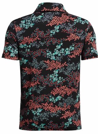 Under Armour Playoff Printed dětské polo, black/hydro teal