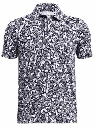 Under Armour Playoff Printed dětské polo, midnight navy/white