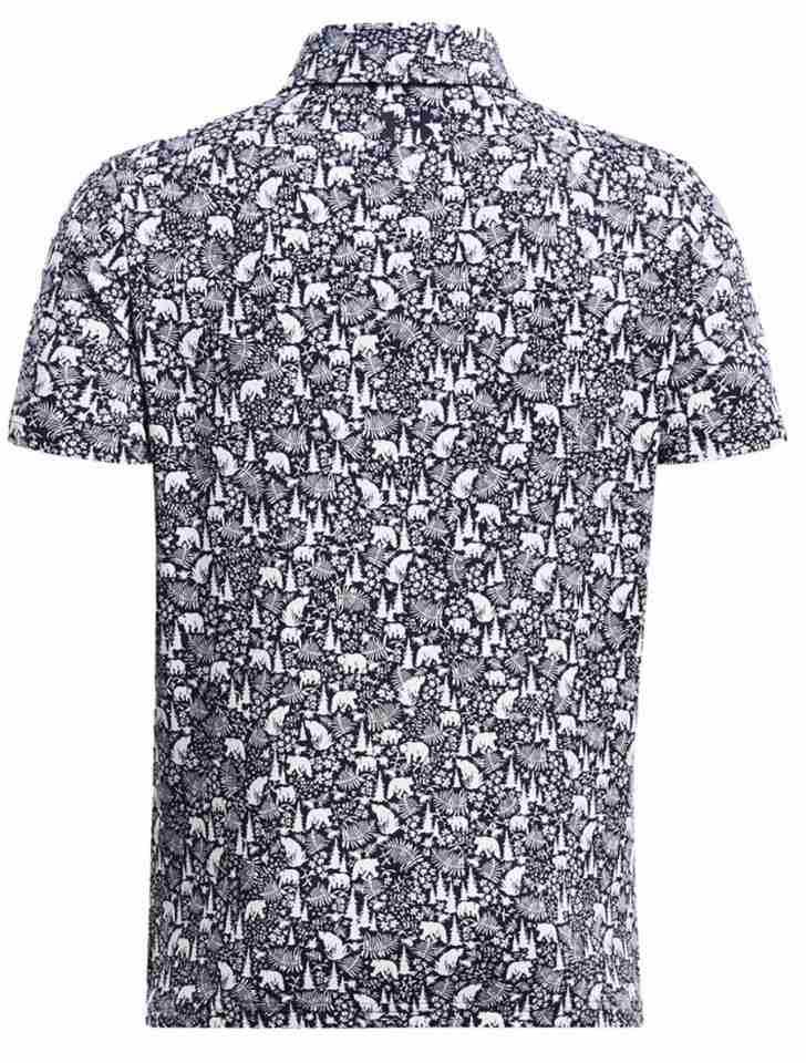 Under Armour Playoff Printed dětské polo, midnight navy/white