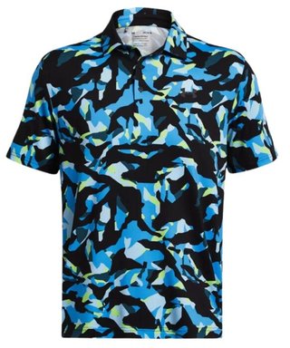 Under Armour Playoff 3.0 Printed pánské polo, black/capri