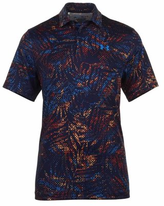 Under Armour Playoff 3.0 Printed pánské polo, midnight navy/phoenix