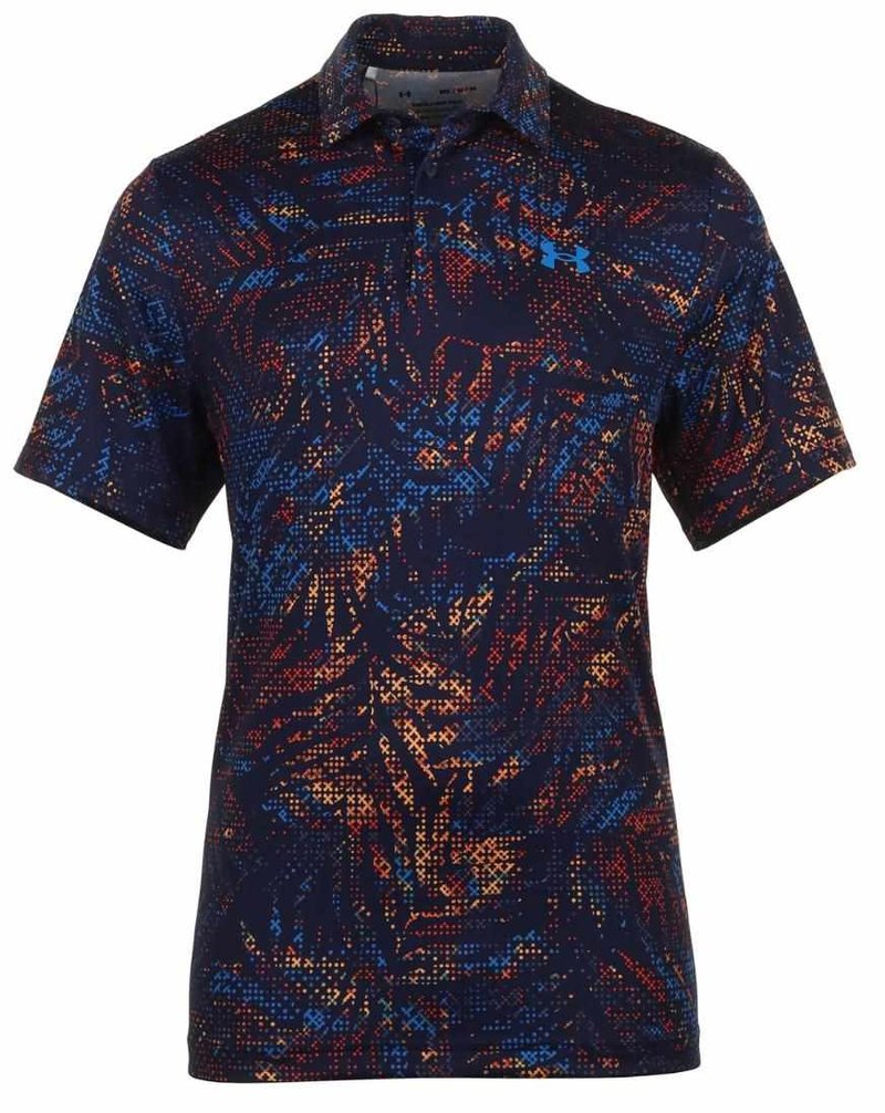 Under Armour Playoff 3.0 Printed pánské polo, midnight navy/phoenix