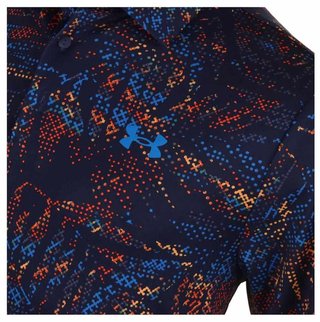 Under Armour Playoff 3.0 Printed pánské polo, midnight navy/phoenix