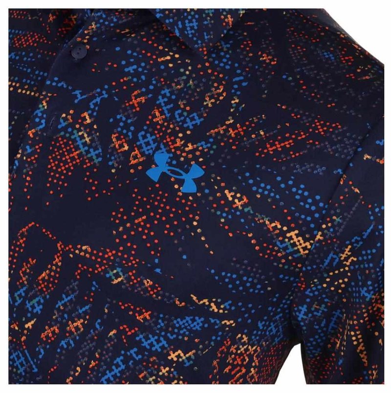 Under Armour Playoff 3.0 Printed pánské polo, midnight navy/phoenix