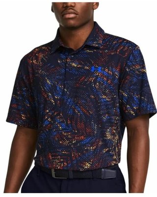 Under Armour Playoff 3.0 Printed pánské polo, midnight navy/phoenix