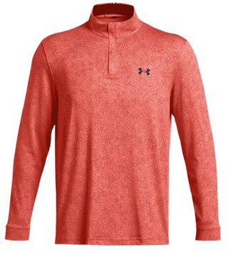 Under Armour Playoff Printed 1/4 Zip pánská mikina, coho/red solstice/black