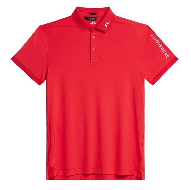 J.Lindeberg Tour Tech Regular Fit pánské polo, červené