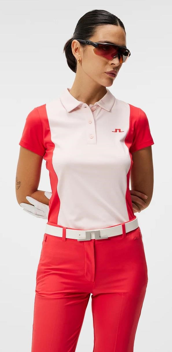 J.Lindeberg Tilly dámské polo, rose quartz