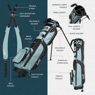Sunday Golf Loma XL carry bag, midnight green