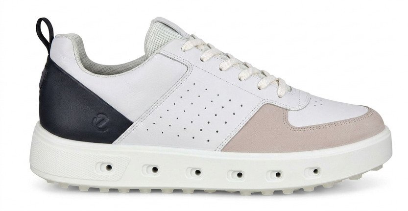 Ecco Street 720 pánské golfové boty, bílo/černo/béžové