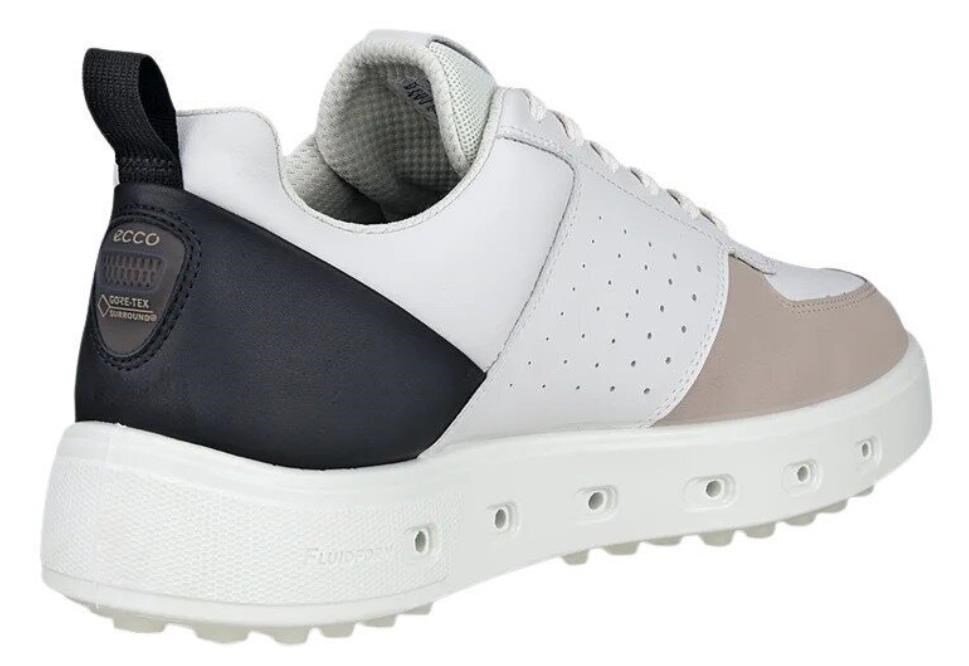 Ecco Street 720 pánské golfové boty, bílo/černo/béžové
