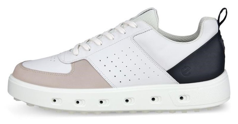 Ecco Street 720 pánské golfové boty, bílo/černo/béžové