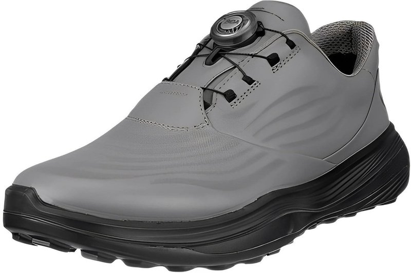 Ecco LT1 Boa pánské kožené golfové voděodolné boty, šedé