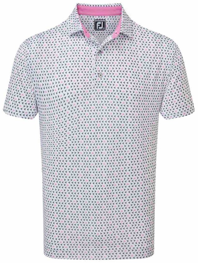 FootJoy Flying Wasp Pint Lisle pánské polo, bílé