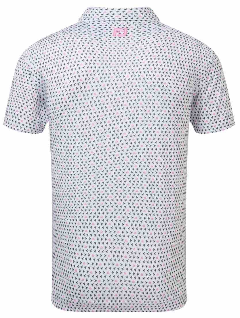 FootJoy Flying Wasp Pint Lisle pánské polo, bílé