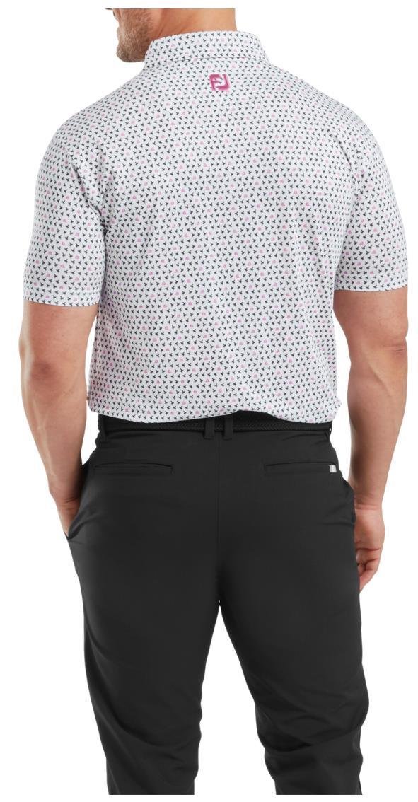 FootJoy Flying Wasp Pint Lisle pánské polo, bílé