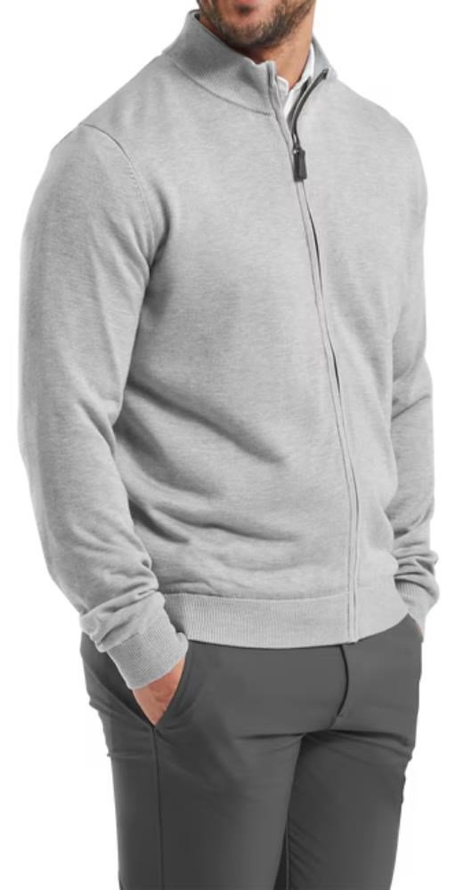 FootJoy Drirelease Full-Zip Lined pánský svetr, šedý