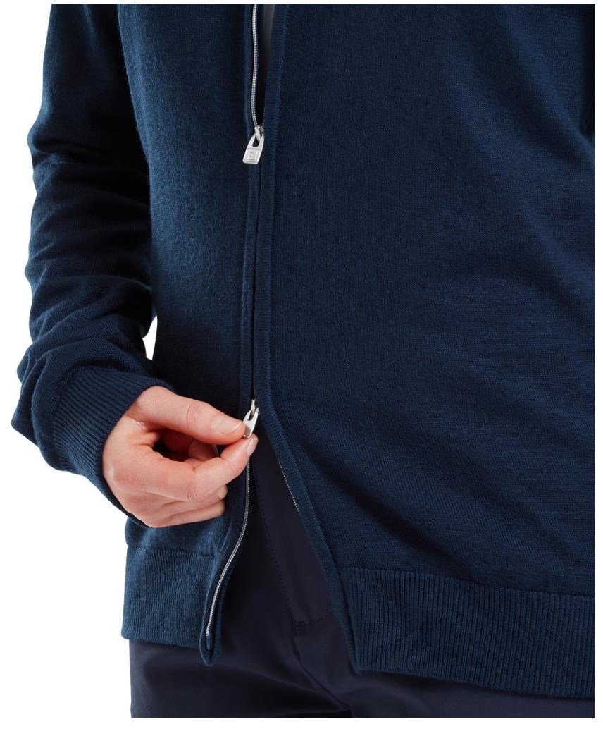 FootJoy Drirelease Full-Zip Lined dámský svetr, modrý