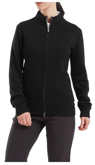 FootJoy Drirelease Full-Zip Lined dámský svetr, černý