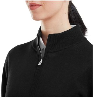 FootJoy Drirelease Full-Zip Lined dámský svetr, černý