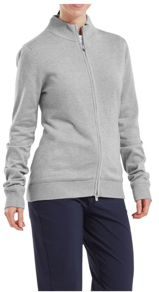 FootJoy Drirelease Full-Zip Lined dámský svetr, šedý
