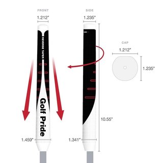 Golf Pride Reverse Taper putter grip, Round Large