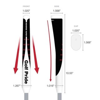 Golf Pride Reverse Taper putter grip, Pistol Medium