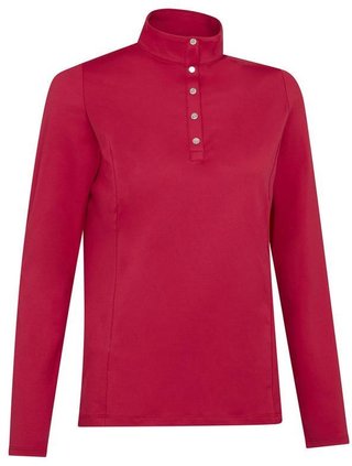Callaway Thermal Fleece Back Jersey dámské polo s dlouhým rukávem, červené