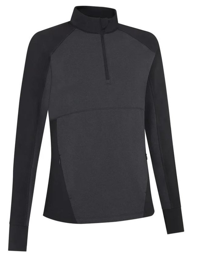 Callaway Lightweight Knit Heathered 1/4 Zip dámská mikina, ebony heather