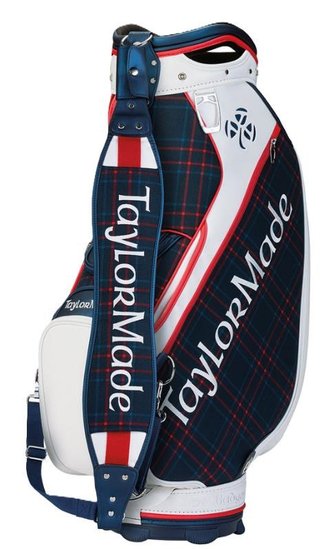 TaylorMade Patriotic Plaid staff bag, červeno/bílo/modrý