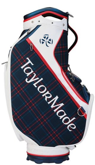 TaylorMade Patriotic Plaid staff bag, červeno/bílo/modrý