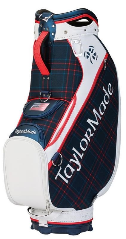 TaylorMade Patriotic Plaid staff bag, červeno/bílo/modrý