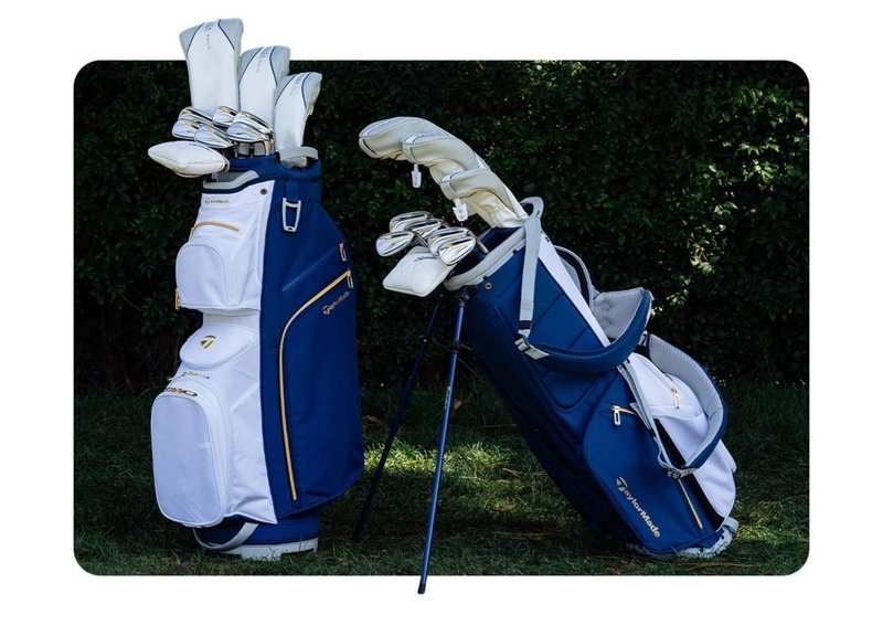 TaylorMade Kalea Gold dámský cart bag, modro/bílý