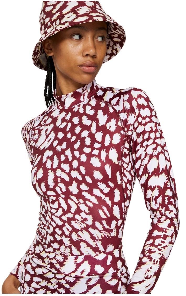 J.Lindeberg Asa Print Soft Compression dámský top, glitch leo lime