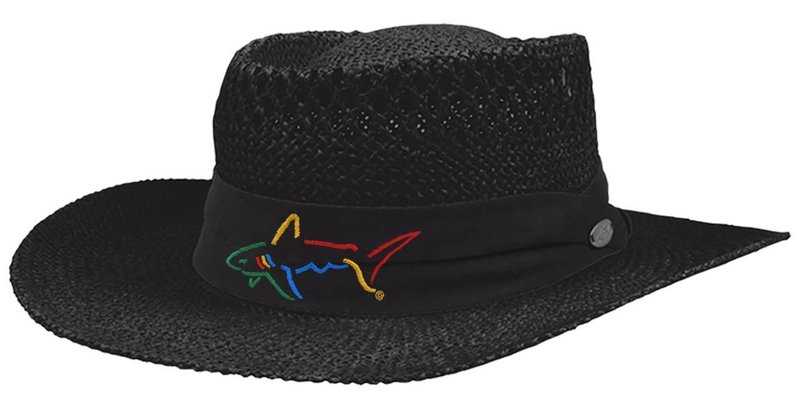 Greg Norman Signature Straw klobouk, černý