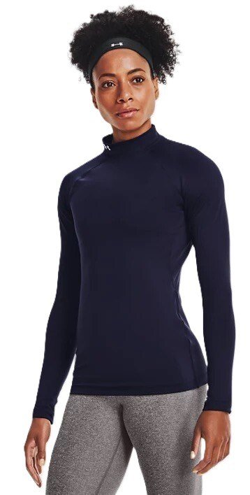 Under Armour Authentics Mockneck dámské thermo tričko, tmavě modré