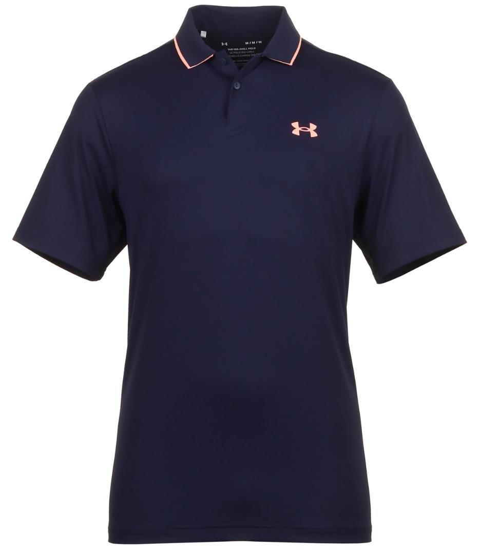 Under Armour Iso-Chill pánské polo, midnigt navy/flare orange