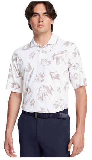 Under Armour Iso-Chill Edge pánské polo, white/tetra gray