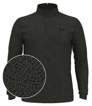 Under Armour Playoff Printed 1/4 Zip pánská mikina, černá/castlerock