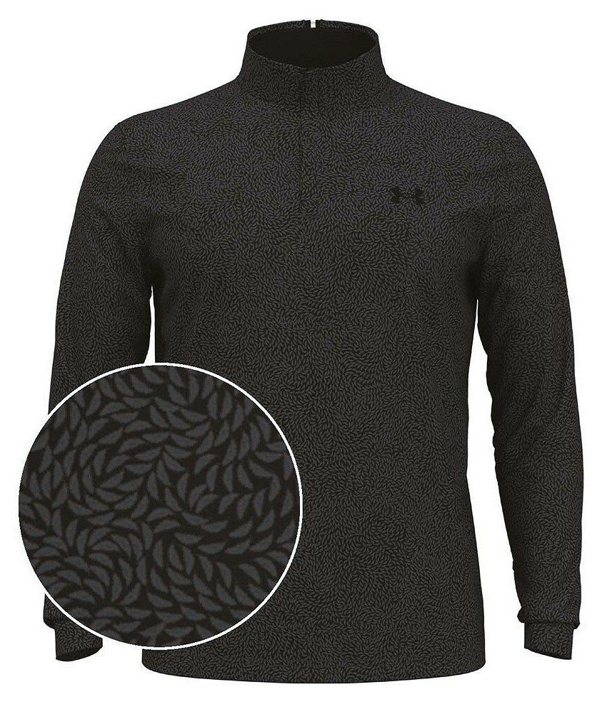 Under Armour Playoff Printed 1/4 Zip pánská mikina, černá/castlerock