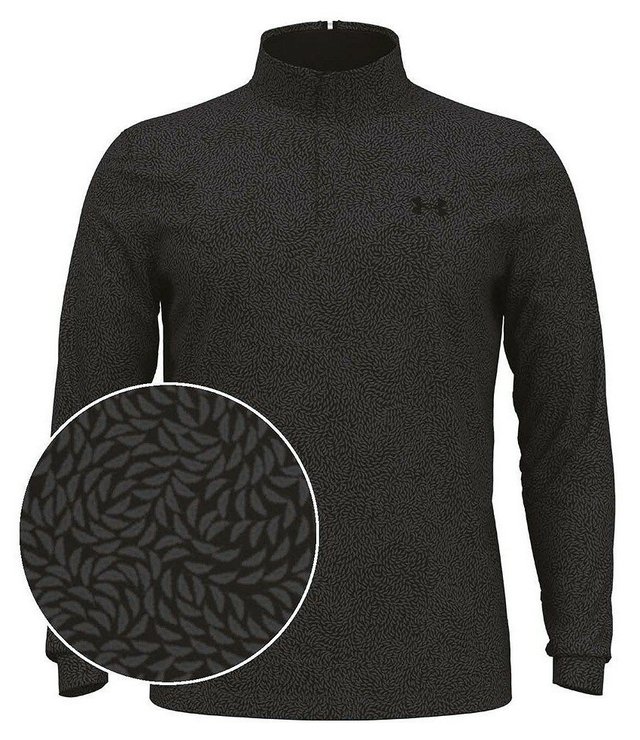 Under Armour Playoff Printed 1/4 Zip pánská mikina, černá/castlerock