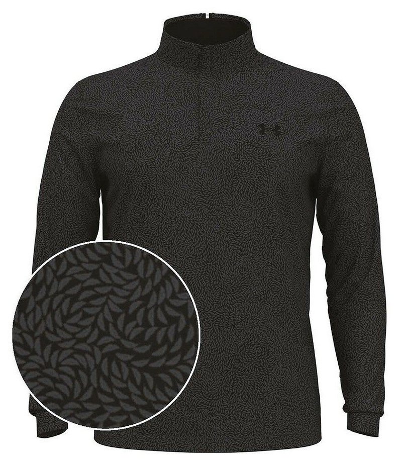 Under Armour Playoff Printed 1/4 Zip pánská mikina, černá/castlerock