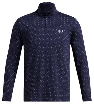 Under Armour Playoff Printed 1/4 Zip pánská mikina, tmavě modro/bílá