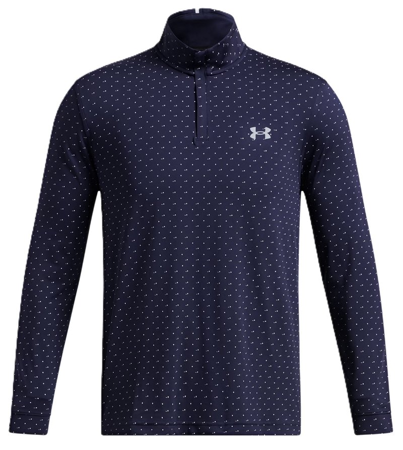 Under Armour Playoff Printed 1/4 Zip pánská mikina, tmavě modro/bílá