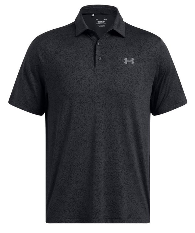 Under Armour Playoff 3.0 Printed pánské polo, black/anthracite/castlerock