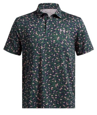 Under Armour Playoff 3.0 Printed pánské polo, midnight navy/forest green/tetra gray