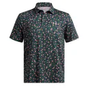 Under Armour Playoff 3.0 Printed pánské polo, midnight navy/forest green/tetra gray