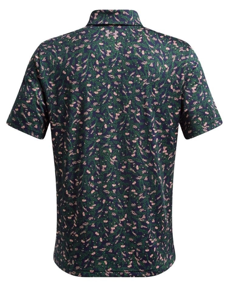 Under Armour Playoff 3.0 Printed pánské polo, midnight navy/forest green/tetra gray
