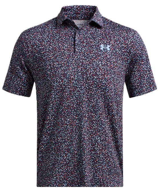 Under Armour Playoff 3.0 Printed pánské polo, modro/vínové