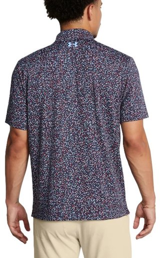 Under Armour Playoff 3.0 Printed pánské polo, modro/vínové